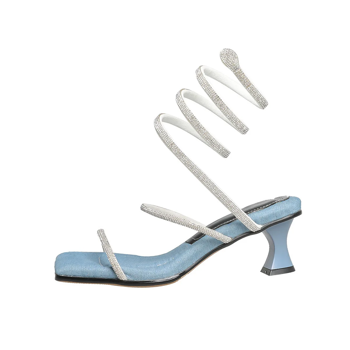Rhinestone Ankle Strappy Women Sandals Square Toe Ladies Shoes Denim Tacones Para Mujer Chunky Heels Sapatos Feminino Summer
Rhinestone Ankle Strappy Women Sandals Square Toe Ladies Shoes Denim Tacones Para Mujer Chunky Heels Sapatos Feminino Summer