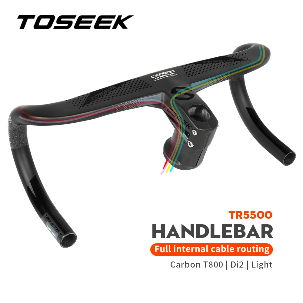 Руль для дорожного велосипеда TOSEEK TR5500, полностью Внутренний Трос T800, карбоновый интегрированный Di2 с держателем для компьютера и велосипеда
Руль для дорожного велосипеда TOSEEK TR5500, полностью Внутренний Трос T800, карбоновый интегрированный Di2 с держателем для компьютера и велосипеда