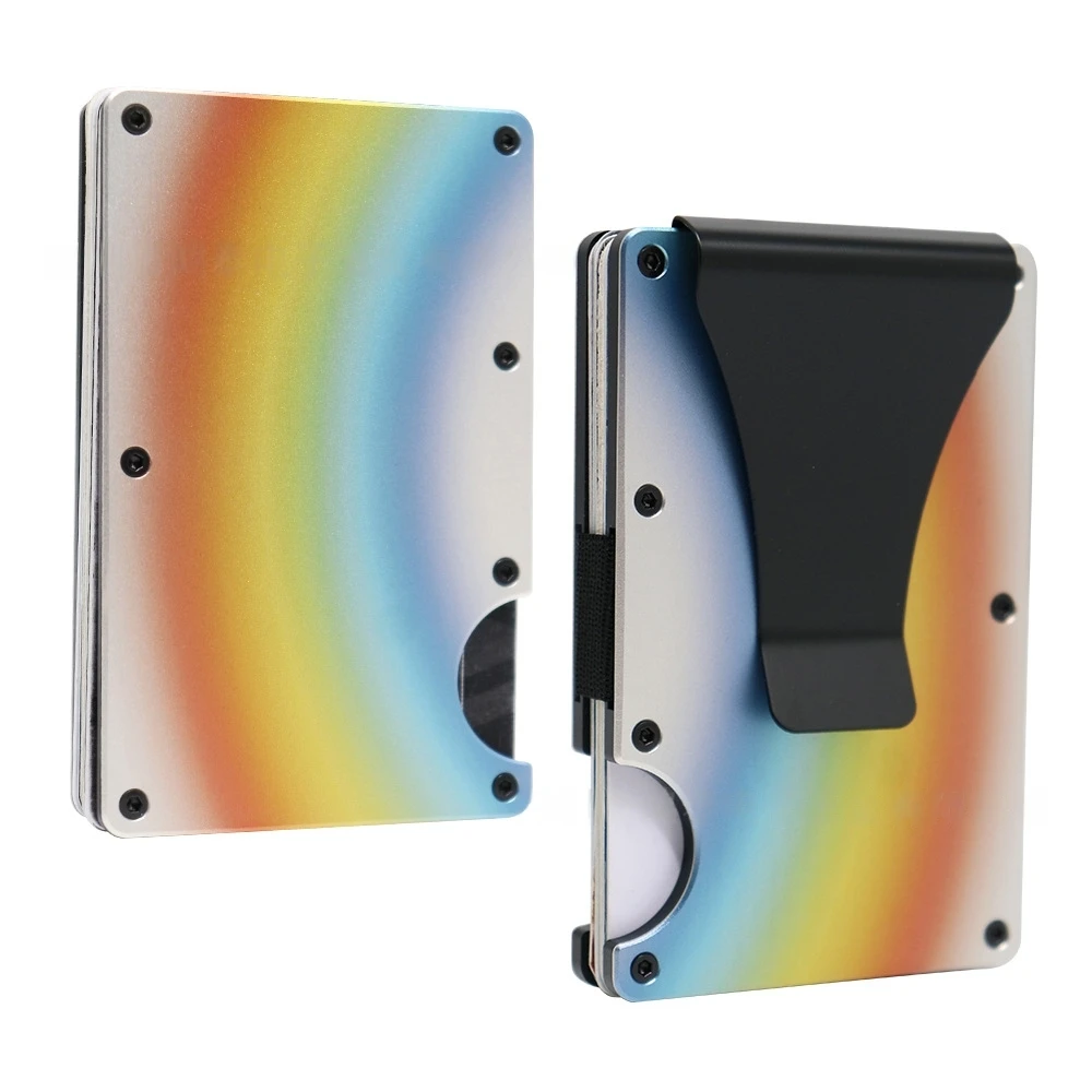Unisex minimalist slim Card holder unique colour design Rainbow Fade and Desert grey Fade for girlfriend or boyfriend gift
Unisex minimalist slim Card holder unique colour design Rainbow Fade and Desert grey Fade for girlfriend or boyfriend gift