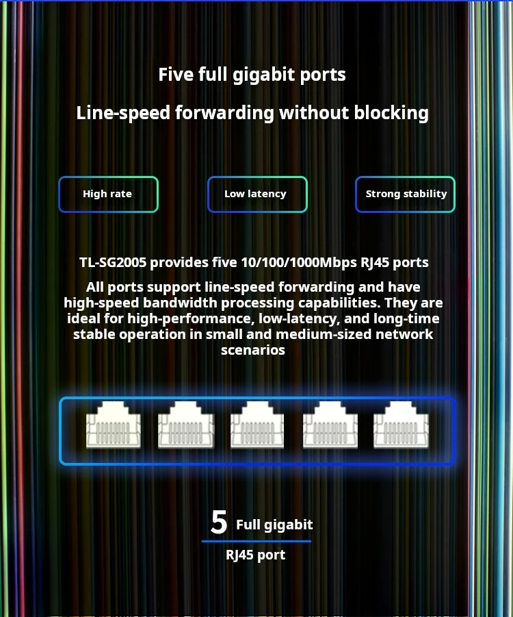 Sc902639b3dae43269d6dccf6df0184f3j TP-LINK Cloud Switching TL-SG2005 Five-port Full Gigabit Web Network Management Cloud Management Switch Network Cable Splitter