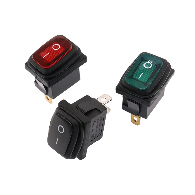KCD1 Waterproof Ship Type Switch 6A250V Power RockeR Silver ContaCt 2-pin 2nd Gear Button With Light
KCD1 Waterproof Ship Type Switch 6A250V Power RockeR Silver ContaCt 2-pin 2nd Gear Button With Light
