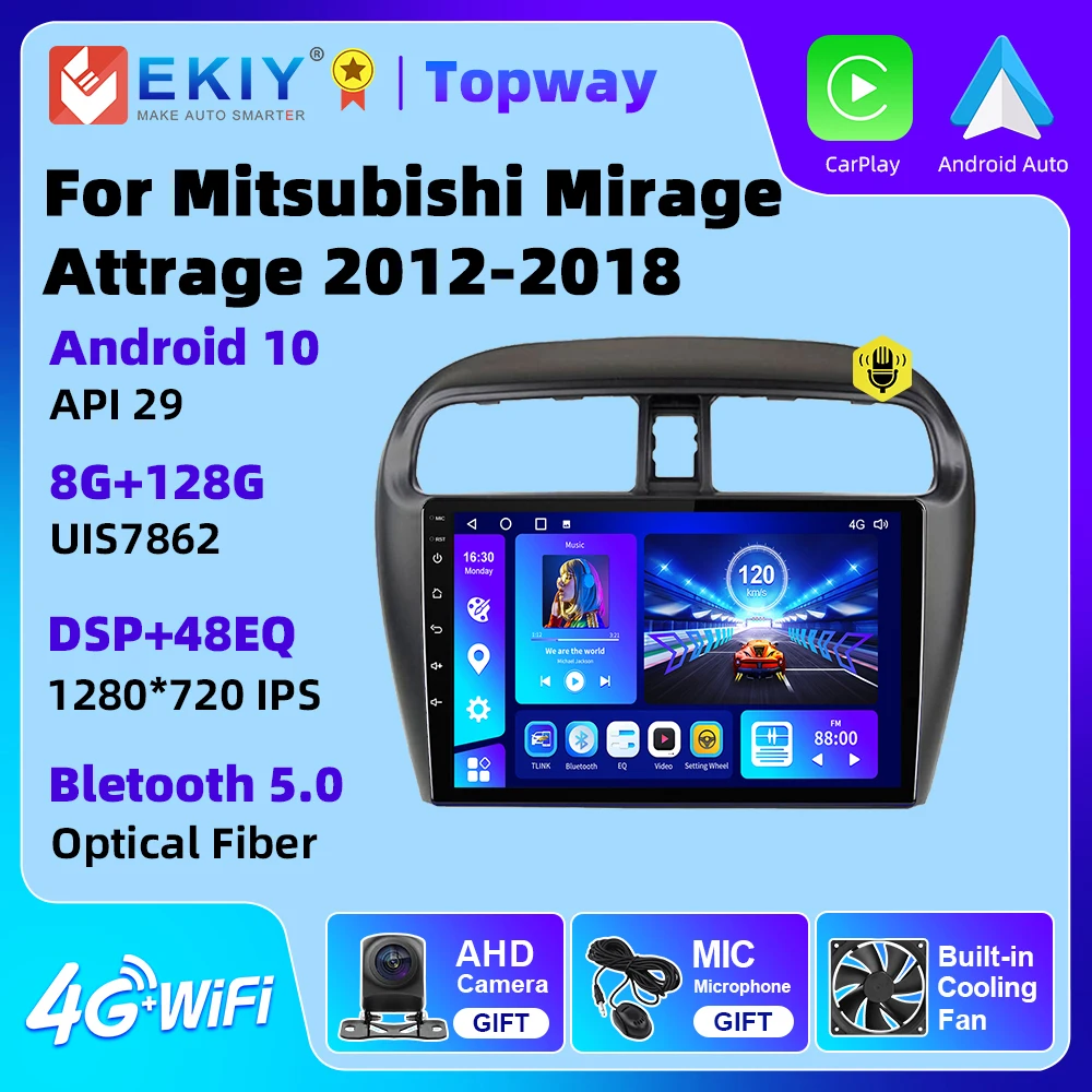 EKIY Car Radio For Mitsubishi Mirage Attrage 2012-2020 Autoradio Android 10 Carplay Navigation GPS 4G WIFI No DVD Player 
EKIY Car Radio For Mitsubishi Mirage Attrage 2012-2020 Autoradio Android 10 Carplay Navigation GPS 4G WIFI No DVD Player