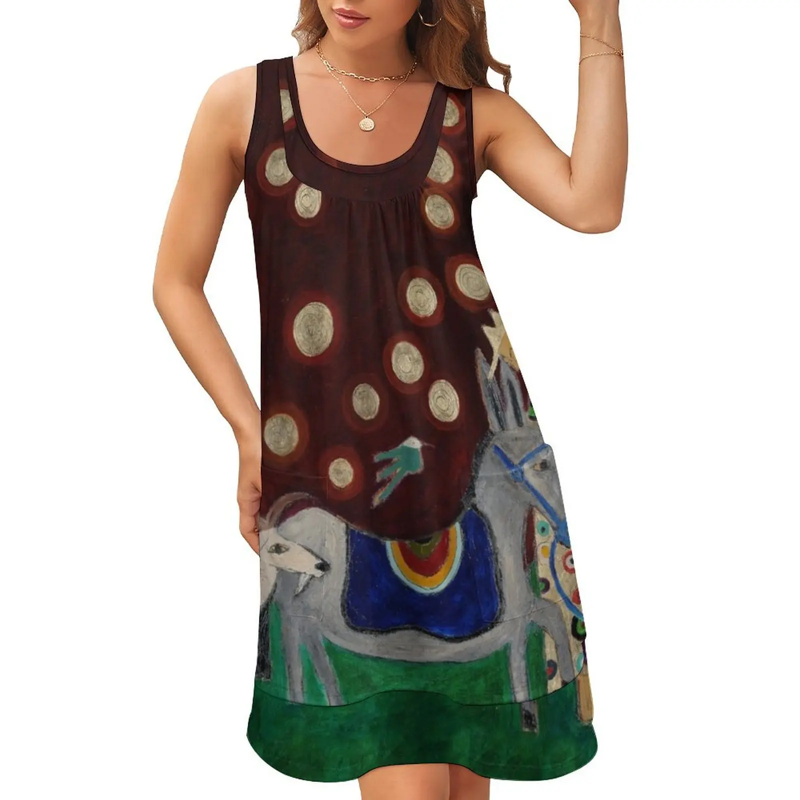 Monk with Donkey and Goat Sleeveless U-Neck Fake Two Piece Dress clothes long sleeve dresses
Monk with Donkey and Goat Sleeveless U-Neck Fake Two Piece Dress clothes long sleeve dresses