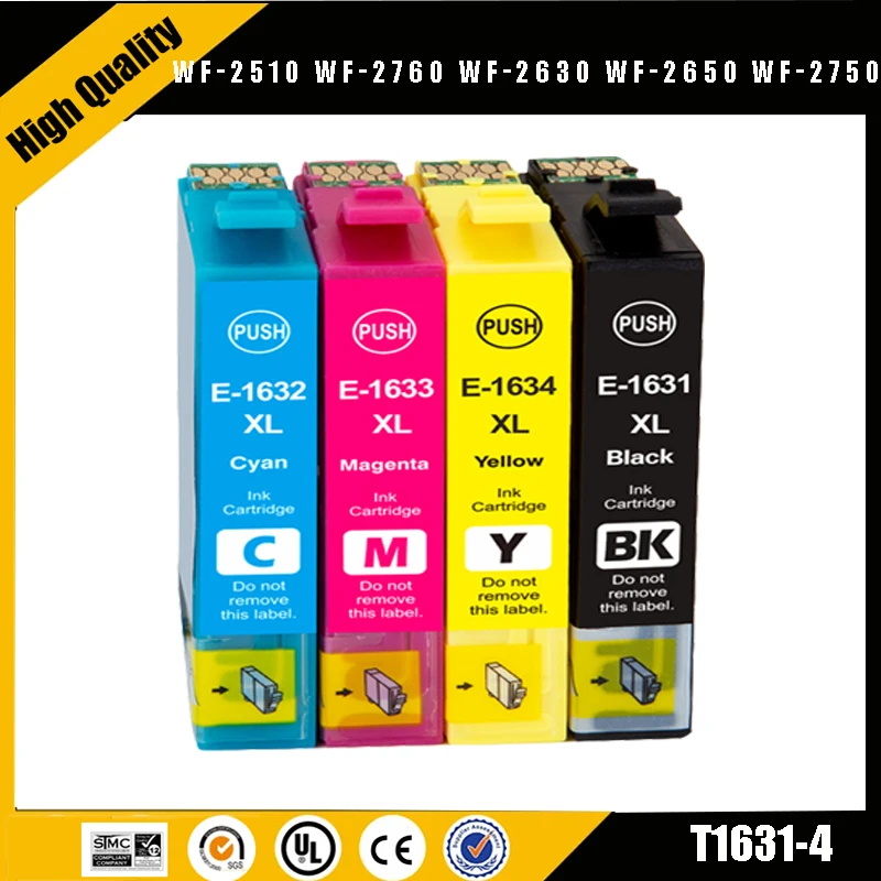 

Compatible for Epson 16XL 16 XL T1631 T1632 T1633 ink cartridge T1634 WF-2510 WF-2760 WF-2630 WF-2650 WF-2750 WF-2660 WF-2530