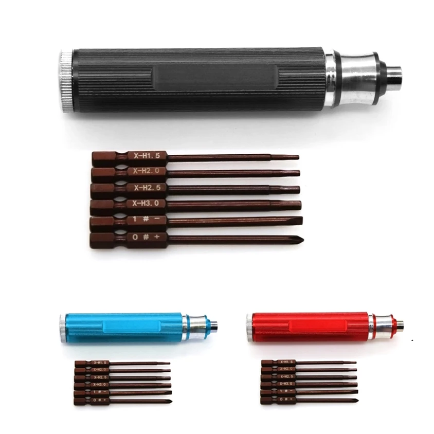 6 In 1 Hexagon Screwdriver H1.5 2.0 2.5 3.0mm Hex Slotted Phillips Screwdriver Tool Kit for RC Model Car Boat Aircraft Drone
6 In 1 Hexagon Screwdriver H1.5 2.0 2.5 3.0mm Hex Slotted Phillips Screwdriver Tool Kit for RC Model Car Boat Aircraft Drone