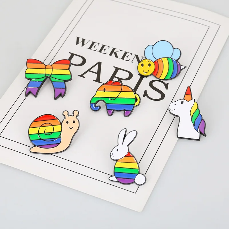 Korean Rainbow series jewelry brooch creative original rainbow bow elephant bee accessory badge
Korean Rainbow series jewelry brooch creative original rainbow bow elephant bee accessory badge