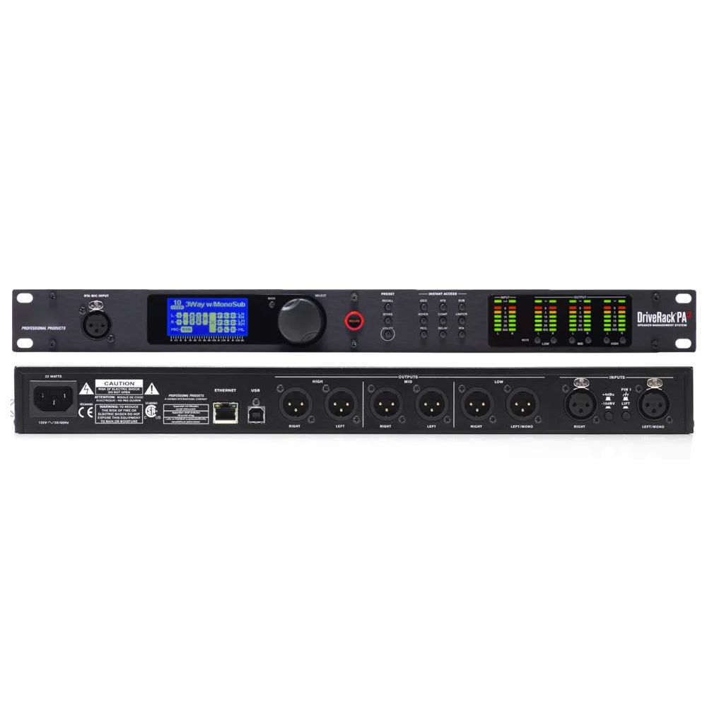 

Dbx DriveRack PA2 2in6out 2 In 6 Out DSP Digital Audio Processor for Professional Stage Sound Equipment