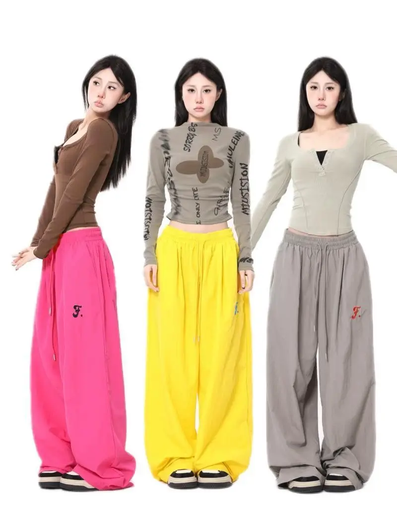 American colorful dopamine wear quick-drying casual pants for couples lazy style loose thin workwear ins niche trendy long pants
American colorful dopamine wear quick-drying casual pants for couples lazy style loose thin workwear ins niche trendy long pants
