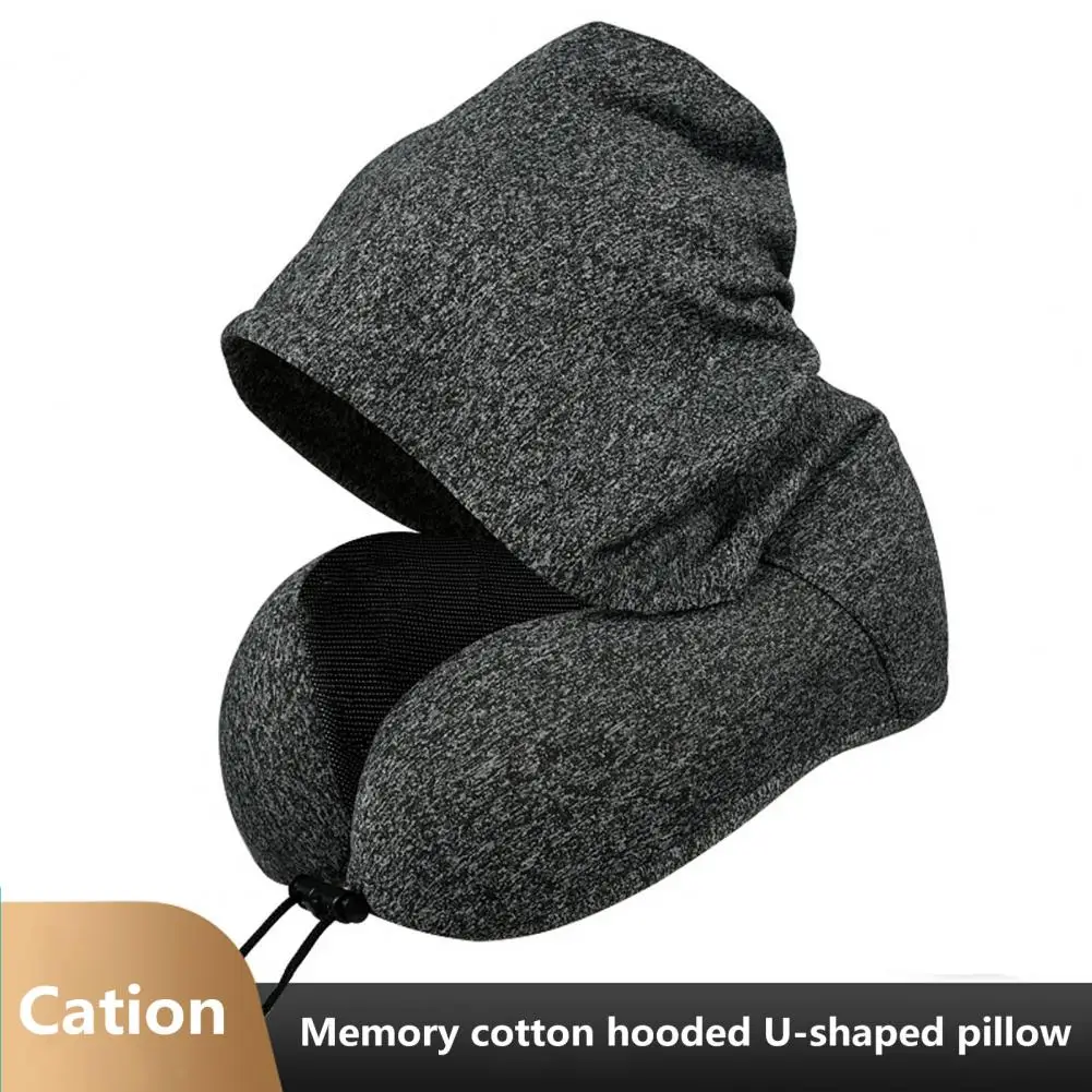 Hooded U-shaped Pillow Travel Comfort Hooded U-shaped Memory Foam Neck Pillow for Long Trips Car Driving Air Travel Closure 
Hooded U-shaped Pillow Travel Comfort Hooded U-shaped Memory Foam Neck Pillow for Long Trips Car Driving Air Travel Closure