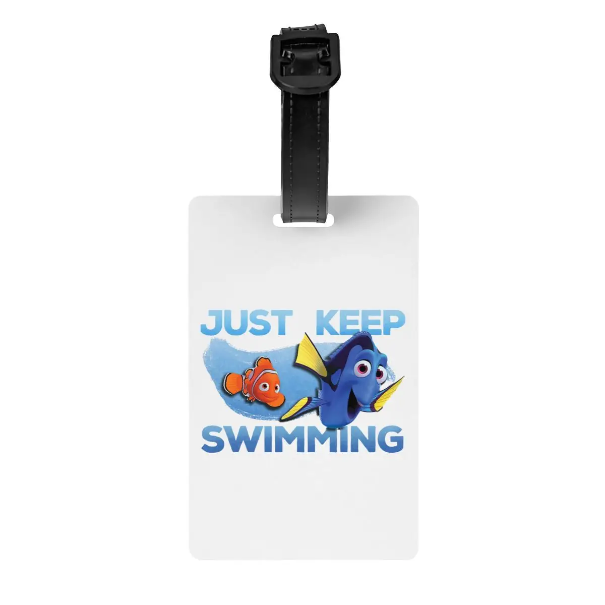 

Finding Nemo Dory Just Swimming Luggage Tag With Name Card Privacy Cover ID Label for Travel Bag Suitcase