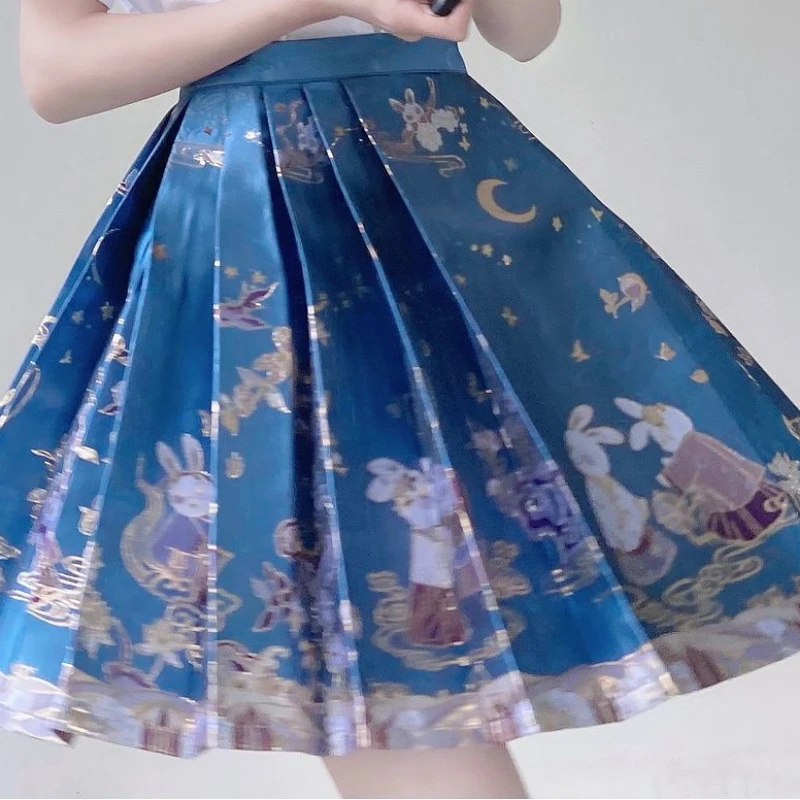 

Just Skirts Chinese Traditional Hanfu Spring Summer 2023 Literature Art National Style Girl Versatile Ming Mamianqun Skirt