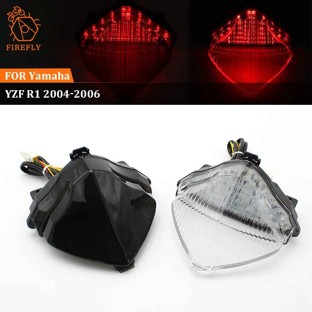 

For Yamaha YZF R1 2004-2006 Motorcycle Rear Tail Light Brake Turn Signals Integrated LED Lamp R1 2004 2005 2006 Rear Turn Signal