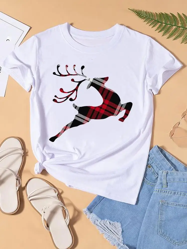 Plaid Deer Trend Cute 90s Lovely Print Women Tee Top Fashion Christmas Lady New Year Shirt Clothing Clothes Graphic T-shirt
Plaid Deer Trend Cute 90s Lovely Print Women Tee Top Fashion Christmas Lady New Year Shirt Clothing Clothes Graphic T-shirt
