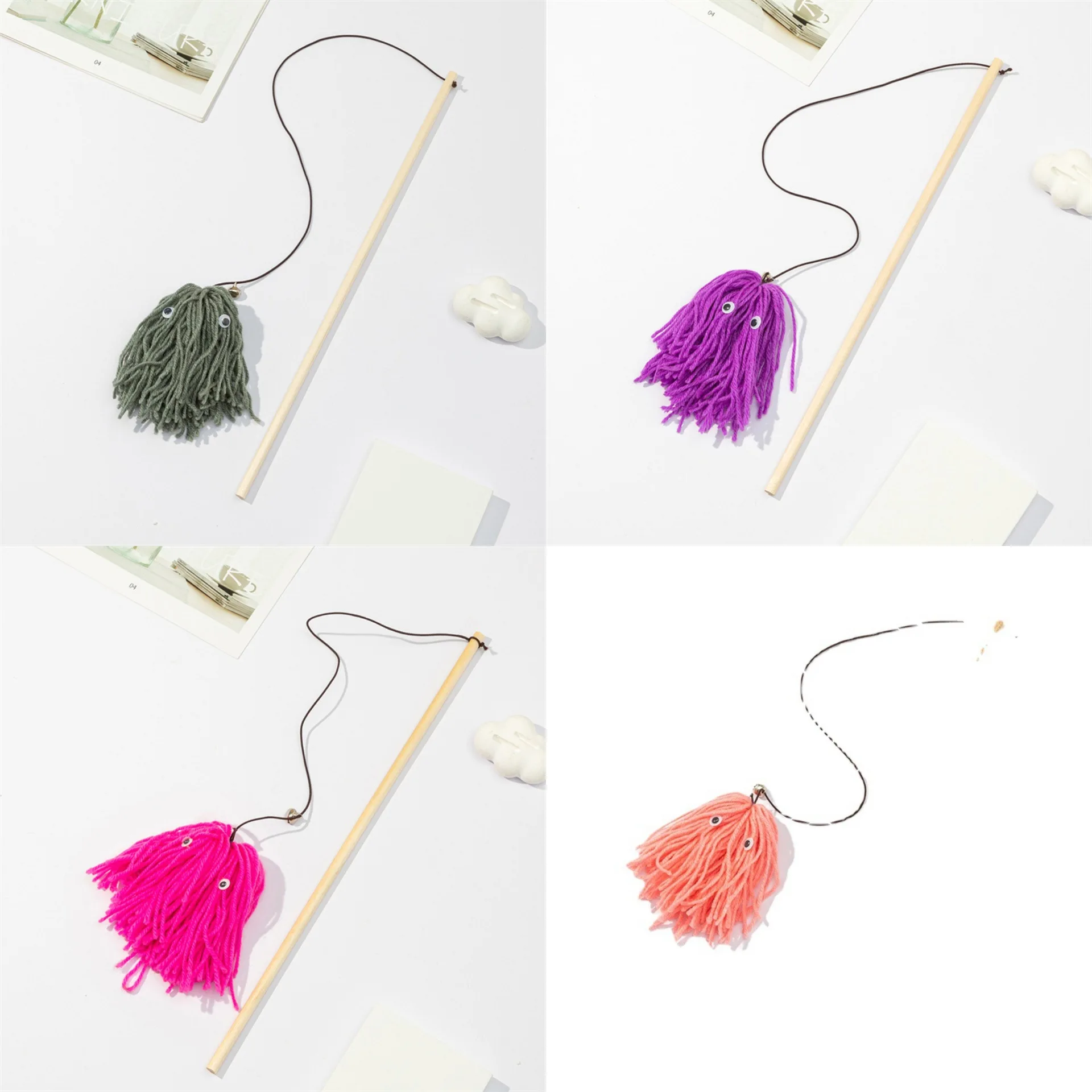 Cat Toy Cat Teaser Sticks Funny Cat Stick Colorful Woolen Man Funny Cat Stick Funny Cat Toy Wooden Rod Cat Toy New Product 
Cat Toy Cat Teaser Sticks Funny Cat Stick Colorful Woolen Man Funny Cat Stick Funny Cat Toy Wooden Rod Cat Toy New Product