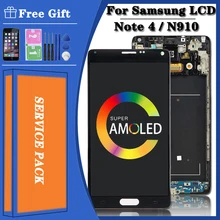 Écran tactile LCD, 5.7 pouces, pour Samsung Galaxy Note 4 N910 N910C N910A N910F, original=