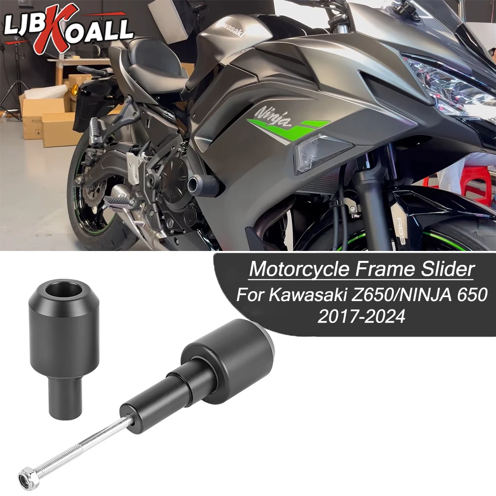 

Z650 Ninja650 Frame Slider Guard Falling Protector Crash Pad For Kawasaki Ninja 650 Z 650 2017-2024 2023 Z650RS 2022-2024