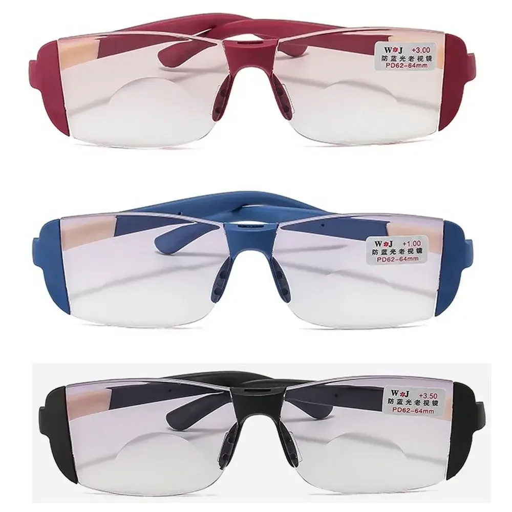 

Rimless Anti-Blue Reading Glasses Women Men Diamond Cutting Edge Presbyopia Eyeglasses Vision Care Diopters +1.0 1.5 2 2.5 4.0