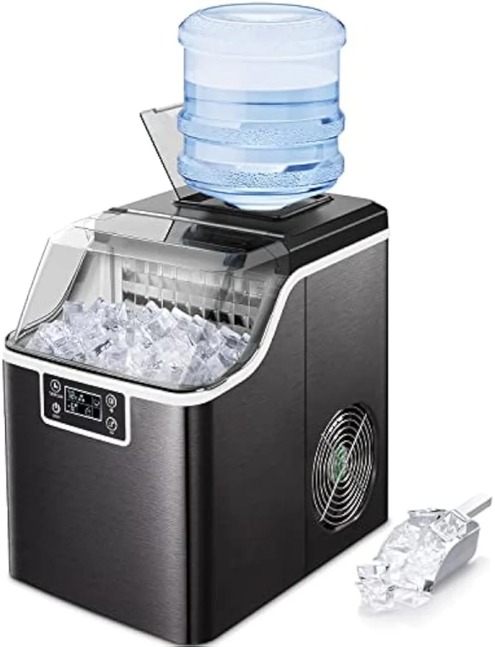 Kndko Ice Makers Countertop,2,000 pcs/45 lbs/Day,2 Way Filling,Self-Cleaning,6 Gears Ice Size Control,24H Timer,ice Machine Make
Kndko Ice Makers Countertop,2,000 pcs/45 lbs/Day,2 Way Filling,Self-Cleaning,6 Gears Ice Size Control,24H Timer,ice Machine Make