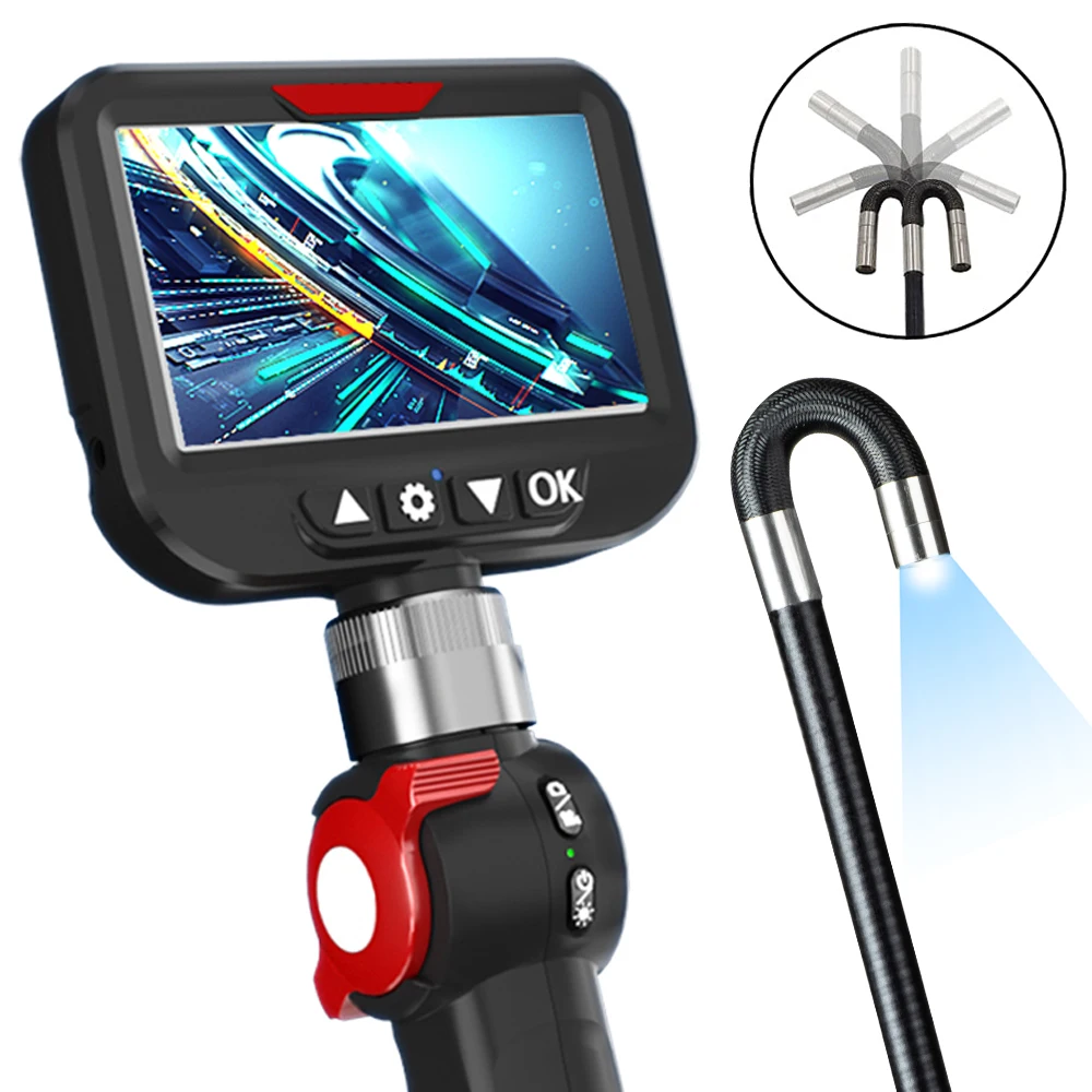 360 Degree Steering Industrial Endoscope with Screen, HD Borescope Inspection Camera for Android Phone/ Tablet/ PC 
360 Degree Steering Industrial Endoscope with Screen, HD Borescope Inspection Camera for Android Phone/ Tablet/ PC