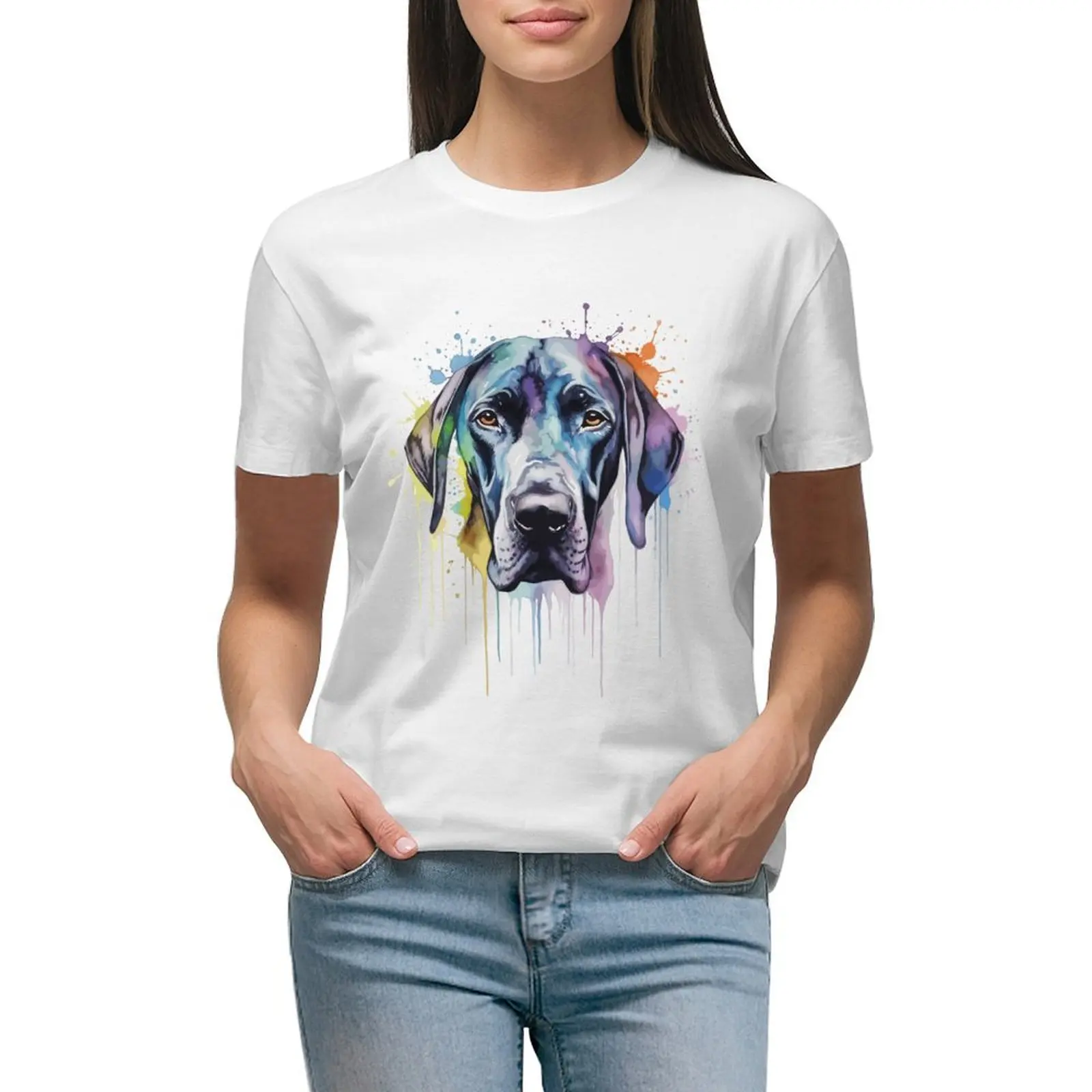Drip Art Great Dane T-shirt hippie clothes animal print shirt for girls female woman t shirt 
Drip Art Great Dane T-shirt hippie clothes animal print shirt for girls female woman t shirt