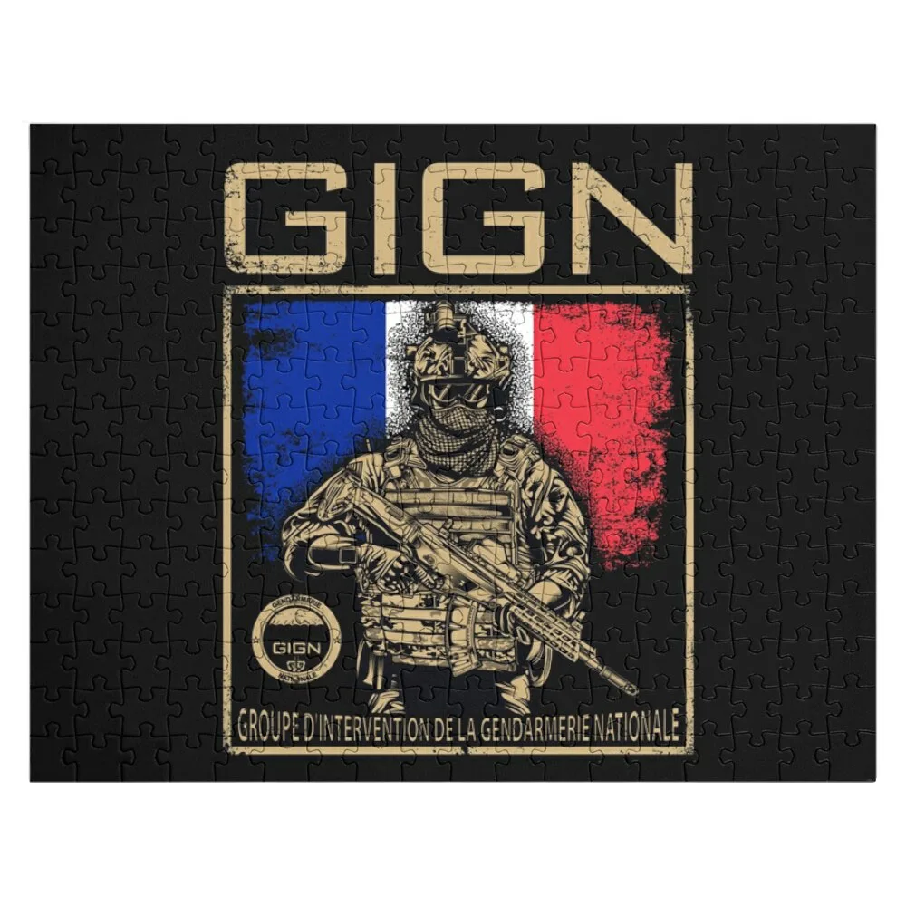 

GIGN National Gendarmerie Intervention Group Jigsaw Puzzle Custom Wooden Puzzle Name Custom Wooden Puzzle