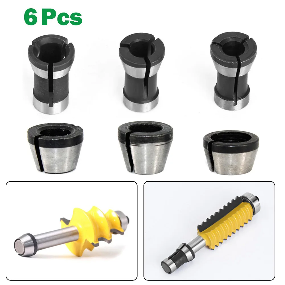 6pcs High Precision Adapter Collet Set Router Bit Extension Collet Chuck Engraving Trimming Machine 6/ 6.35/ 8mm Cutter Tool
6pcs High Precision Adapter Collet Set Router Bit Extension Collet Chuck Engraving Trimming Machine 6/ 6.35/ 8mm Cutter Tool