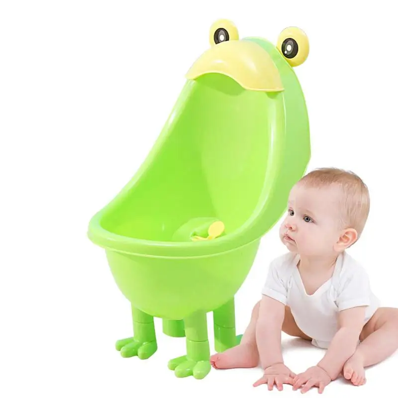 

Baby Urinal Cartoon Boy Potty Pee Trainer With Funny Aiming Target 13.7x9x8.2in Fun Frog Standing Potty Training Urinal For Over