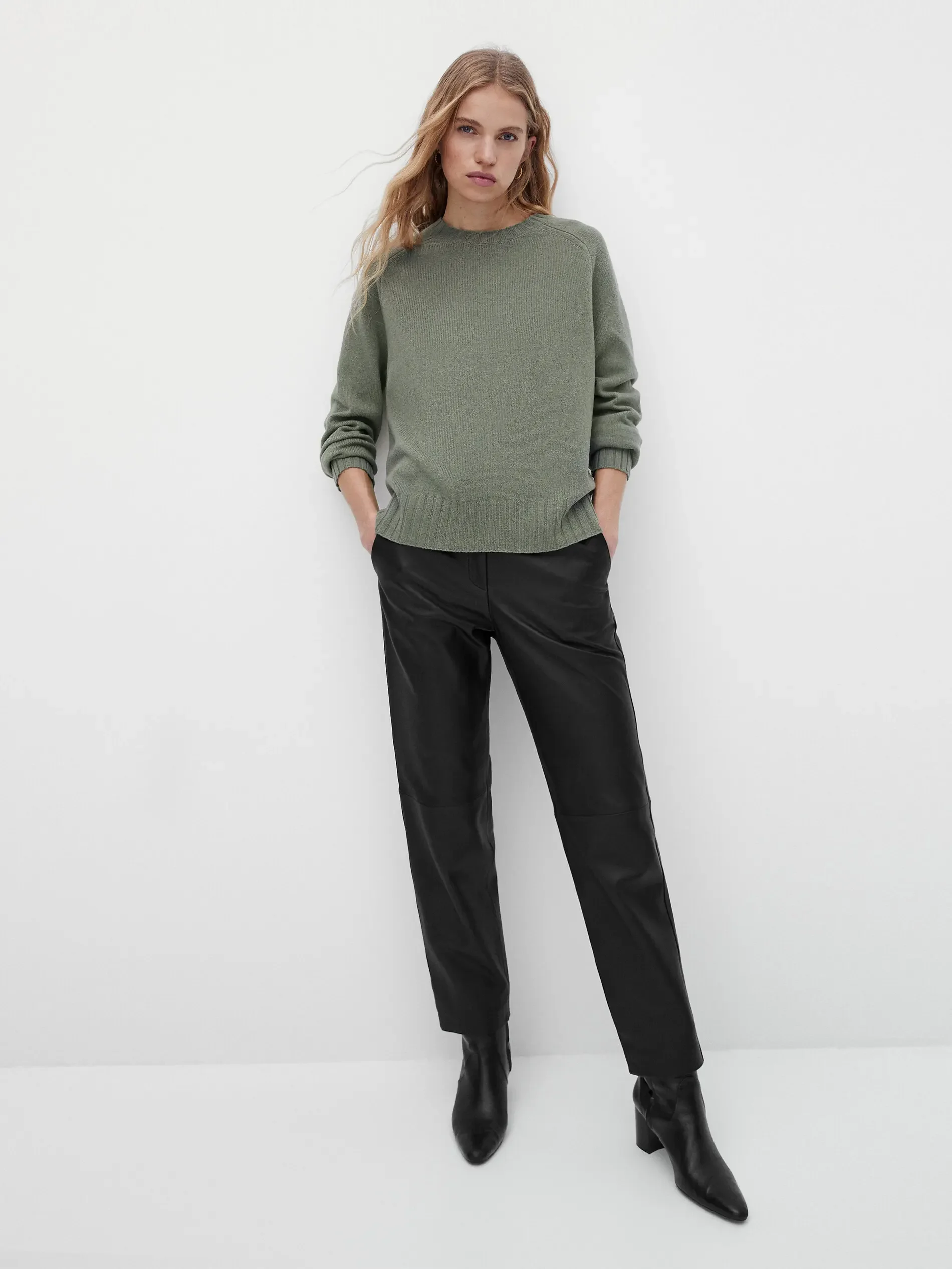 

Ethereal MD 2023 winter new style of Women's casual side button-down wool-blend top knitwear