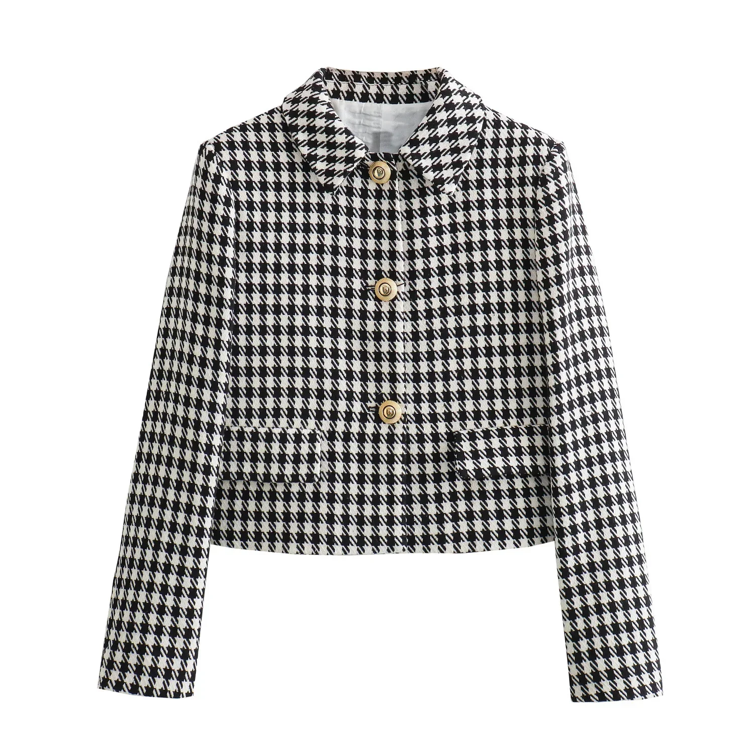 TPJB Spring Autumn Women's Short Suit Jacket Lapel Long Sleeve Shoulder Pad Coat Pocket Plaid Streetwear Vintag Outerwear
TPJB Spring Autumn Women's Short Suit Jacket Lapel Long Sleeve Shoulder Pad Coat Pocket Plaid Streetwear Vintag Outerwear