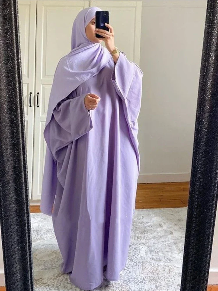 Eid Batwing Abaya Dress Plain Muslim Hijab Abayas for Women Prayer Clothes Islam Niqab Dubai Turkey Saudi Jilbaab Loose Robe
Eid Batwing Abaya Dress Plain Muslim Hijab Abayas for Women Prayer Clothes Islam Niqab Dubai Turkey Saudi Jilbaab Loose Robe