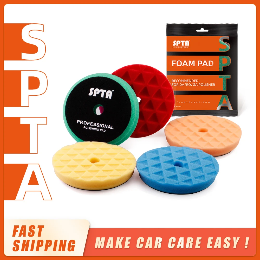 

(Single Sale) SPTA 5"(125mm)/6"(150mm) Car Spong Buffing Polishing Pads & Buffing Pads For DA/RO/GA Car Buffer Polisher