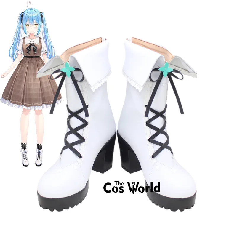 

Japanese Virtual YouTuber Hololive VTuber Yukihana Lamy Customize Anime Cosplay High Heels Shoes Boots