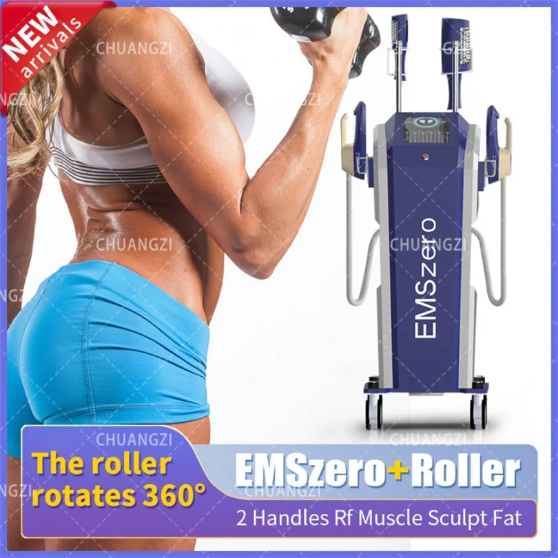 

Hi-emt 2in1 Roller Neo Emszero 5 Handles RF Weight Loss Machine Cellulite Removal Machine Body Sculpting Shaping Female Salon