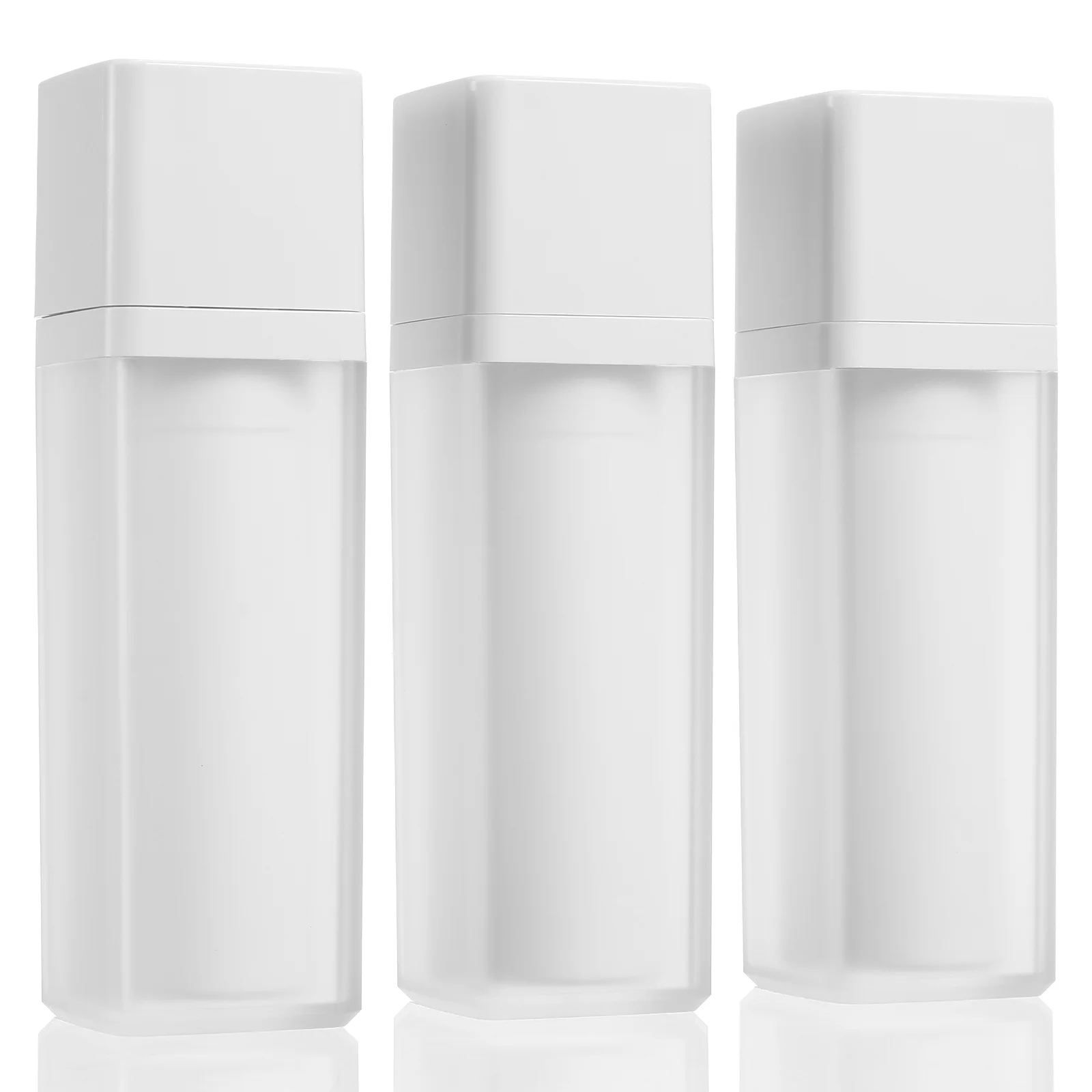 

Clear Airless Pump Bottle Cosmetic Cream Travel Dispenser Refillable Container Lotion Vacuum Plastic Shampoo