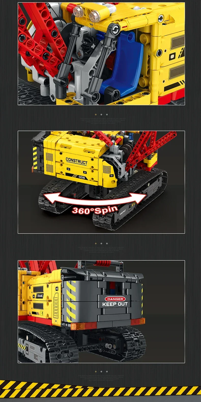 1322PCS Crawler Construction Vehicle MOC Model Building Blocks City Engineering Crane RC Car Assemble Bricks Toys Gifts For Kids 1322PCS Crawler Construction Vehicle MOC Model Building Blocks City Engineering Crane RC Car Assemble Bricks Toys Gifts For Kids