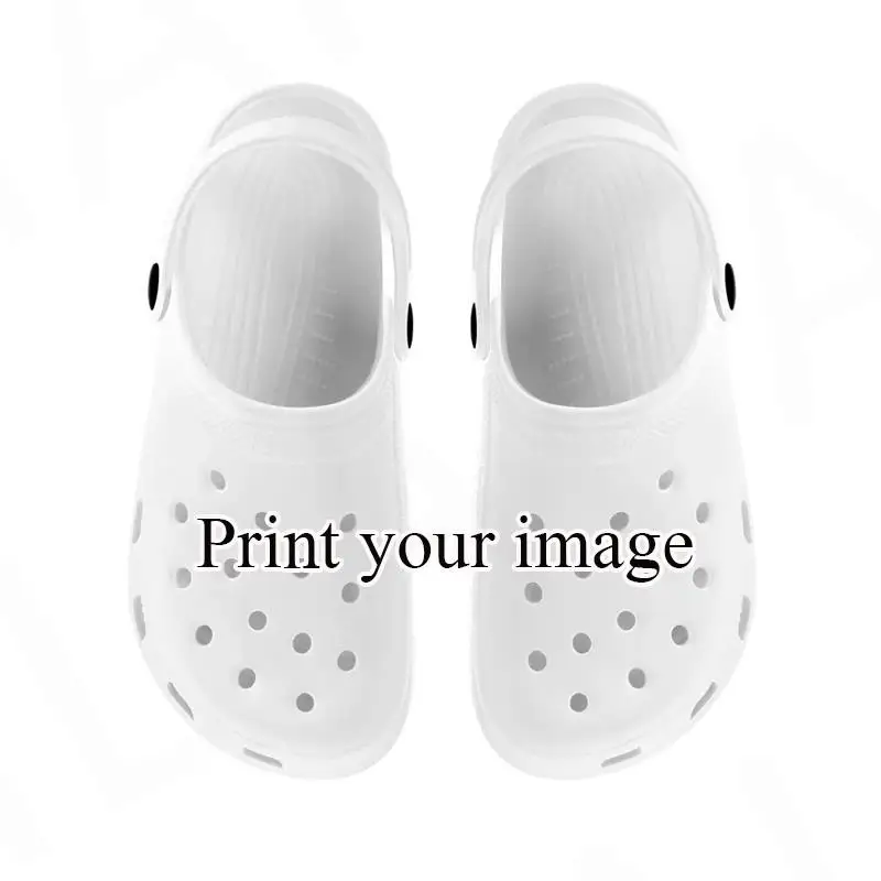 

Custom Women Sandals Hole Shoes Couples Beach Shoes Light Sandals Home Slippers DIY Personalise Summer Wading Sneaker for Men