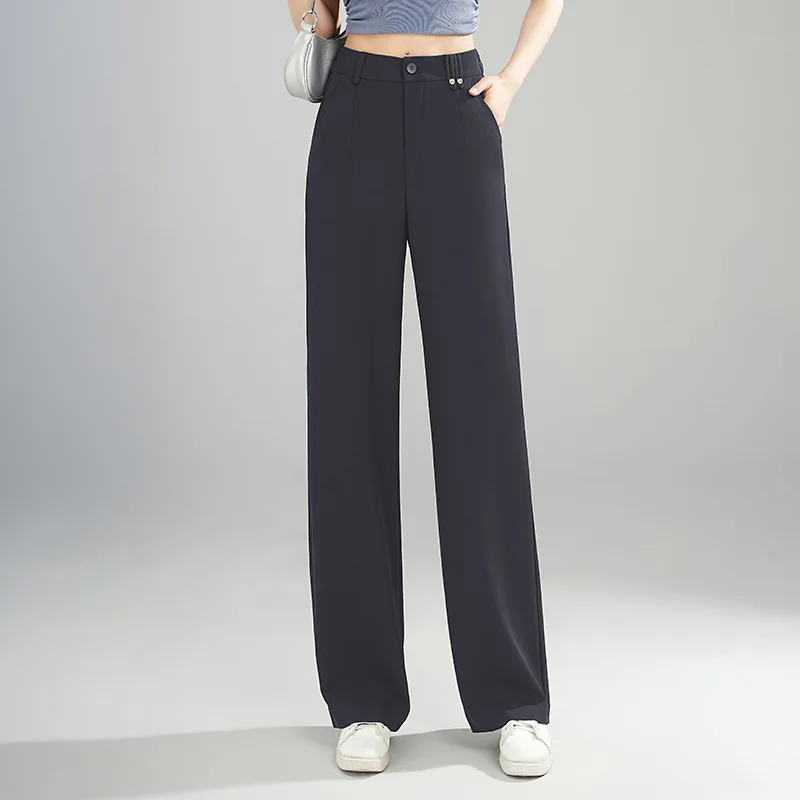 Женские Костюмные брюки с высокой талией и широкими штанинами, весна-лето 2024, элегантные однотонные облегающие повседневные Прямые брюки, Офисная женская модель 1235
Женские Костюмные брюки с высокой талией и широкими штанинами, весна-лето 2024, элегантные однотонные облегающие повседневные Прямые брюки, Офисная женская модель 1235