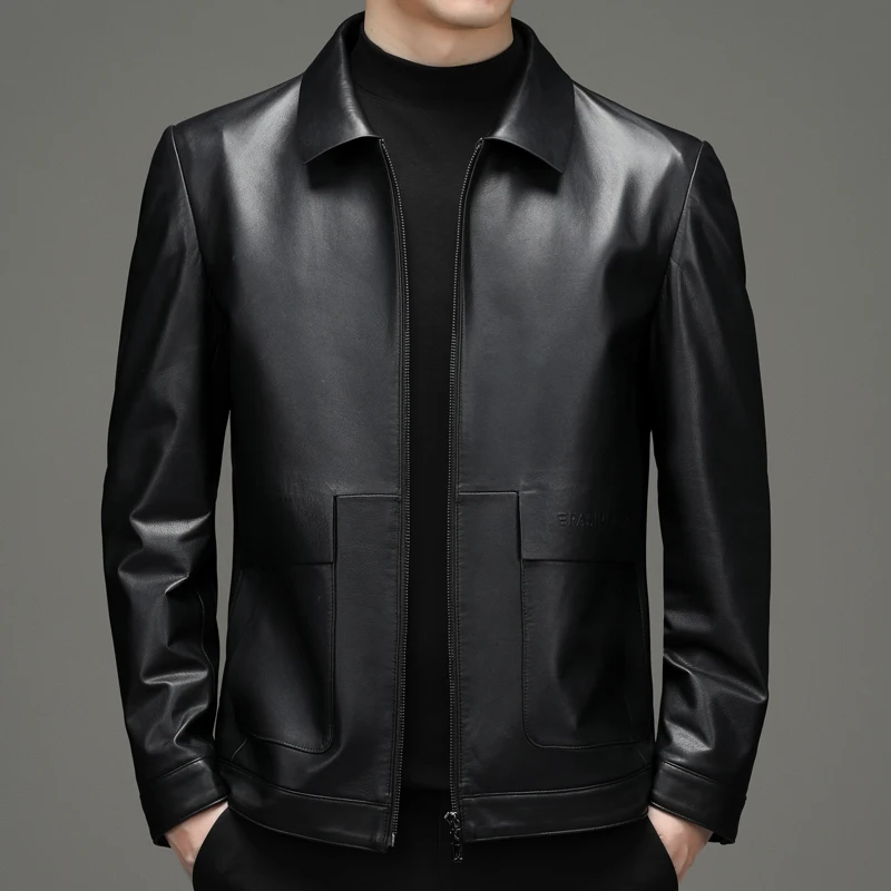 2024- New Men's Business Simple Gentleman Solid Color British Style Casual Fashion Lapel Leather Jacket Dermis Leather Jacket
2024- New Men's Business Simple Gentleman Solid Color British Style Casual Fashion Lapel Leather Jacket Dermis Leather Jacket
