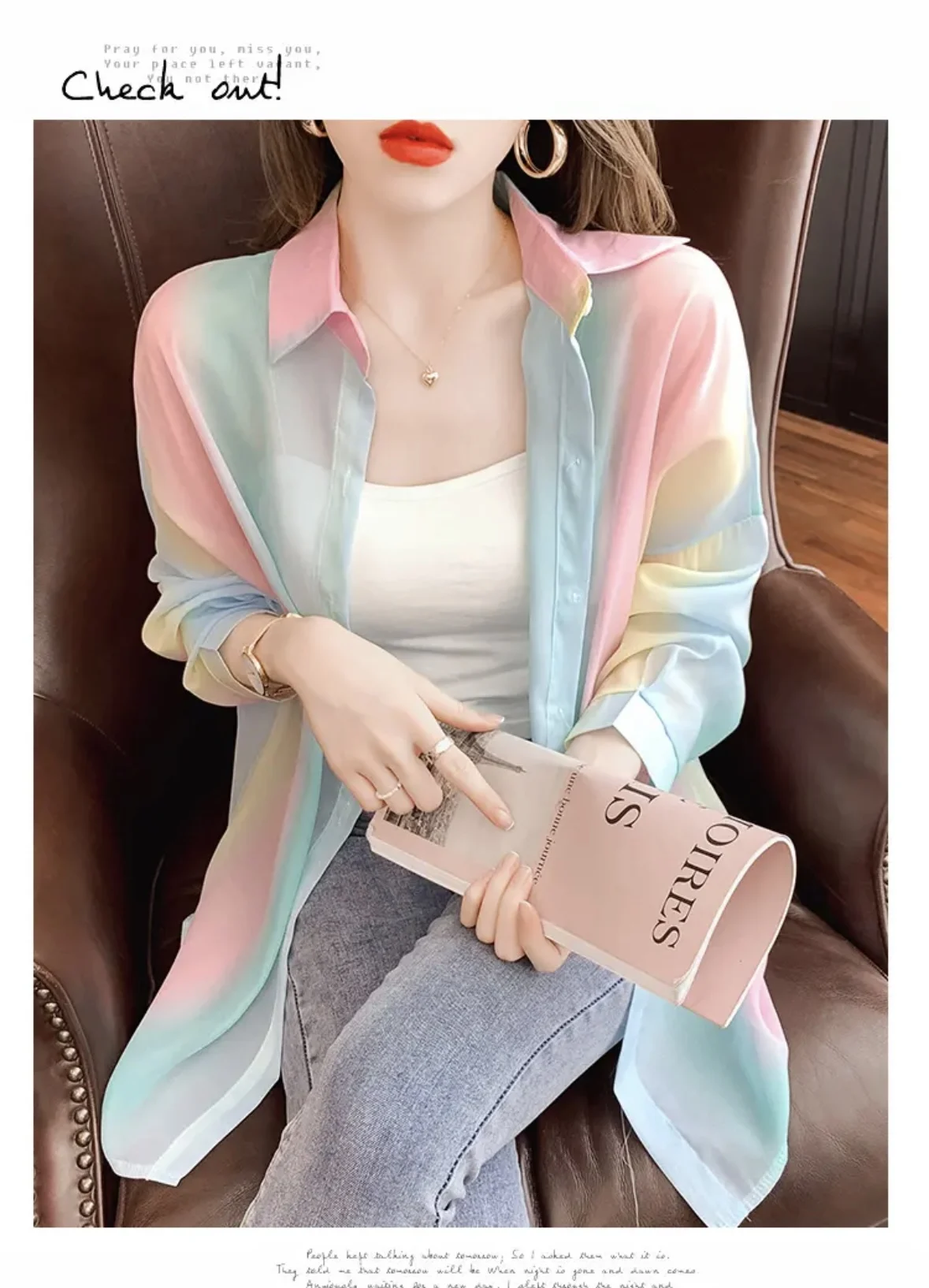 

Leisure White Yellow Shirts Button Lapel Cardigan Top Lady Loose Long Sleeve Oversized Shirt Womens Blouses Casual Tunic Blusas
