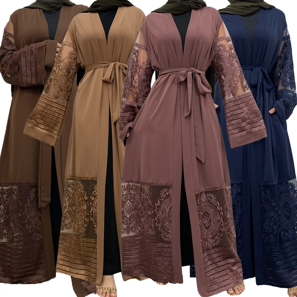 New Arrival Elegant High Quality Arab Women Maxi Dress Dubai Turkish Open Abaya With Embroidery Loose Burqa Islamic Clothing
New Arrival Elegant High Quality Arab Women Maxi Dress Dubai Turkish Open Abaya With Embroidery Loose Burqa Islamic Clothing