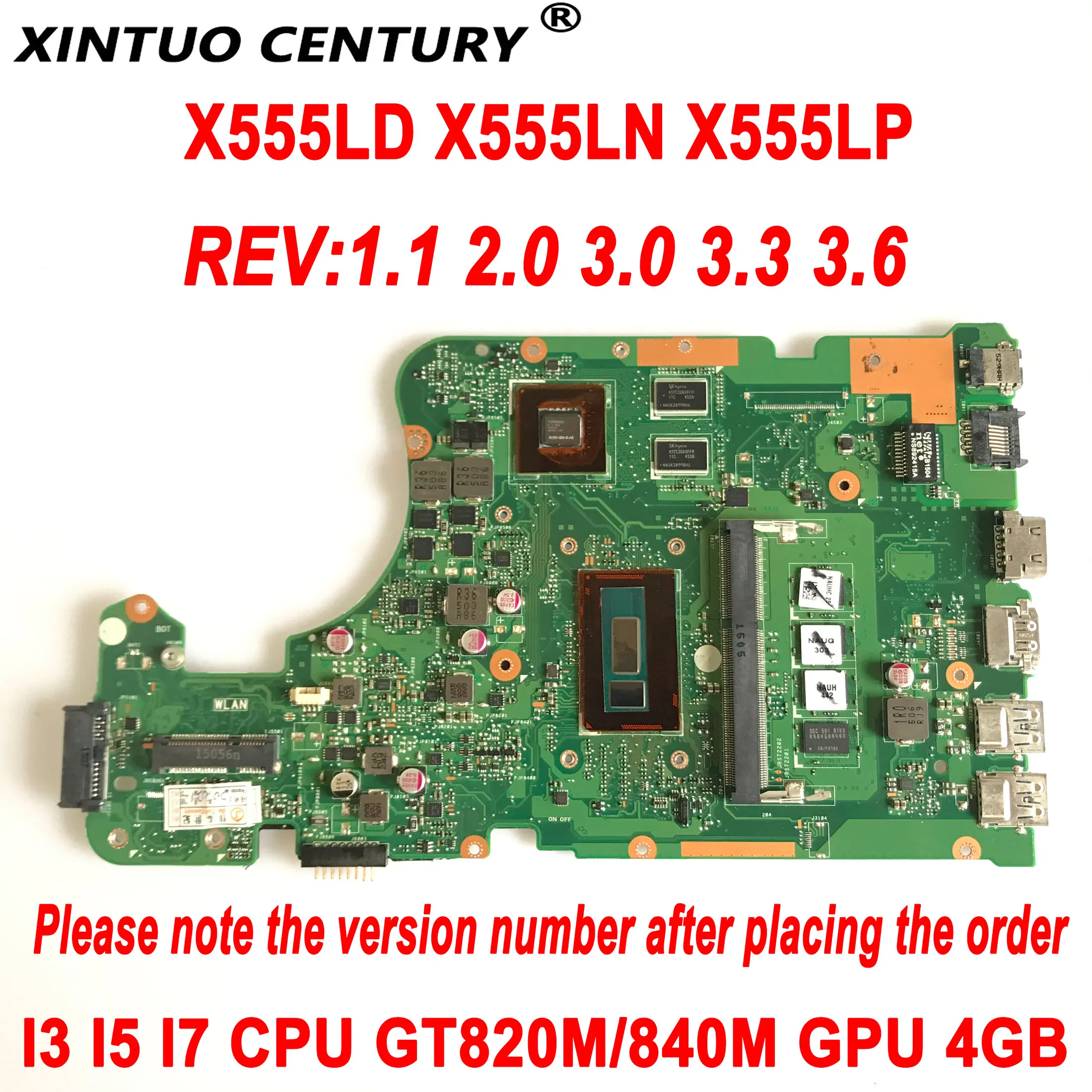 Материнская плата X555LD для ASUS X555LP X555LN X555LB X555LF X555LJ, материнская плата для ноутбука с процессором i3 i5 i7 GT820M/840M GPU 4G RAM
Материнская плата X555LD для ASUS X555LP X555LN X555LB X555LF X555LJ, материнская плата для ноутбука с процессором i3 i5 i7 GT820M/840M GPU 4G RAM