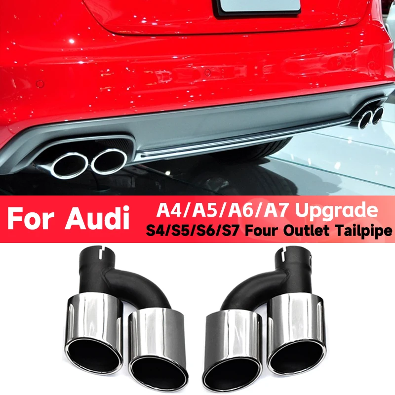For Audi A4 A5 A6 A7 Exhaust Pipe Tailpipe Modification Upgrade S4 S5 S6 S7 Four Out Stainless Steel Black Tailpipe Silencer
For Audi A4 A5 A6 A7 Exhaust Pipe Tailpipe Modification Upgrade S4 S5 S6 S7 Four Out Stainless Steel Black Tailpipe Silencer