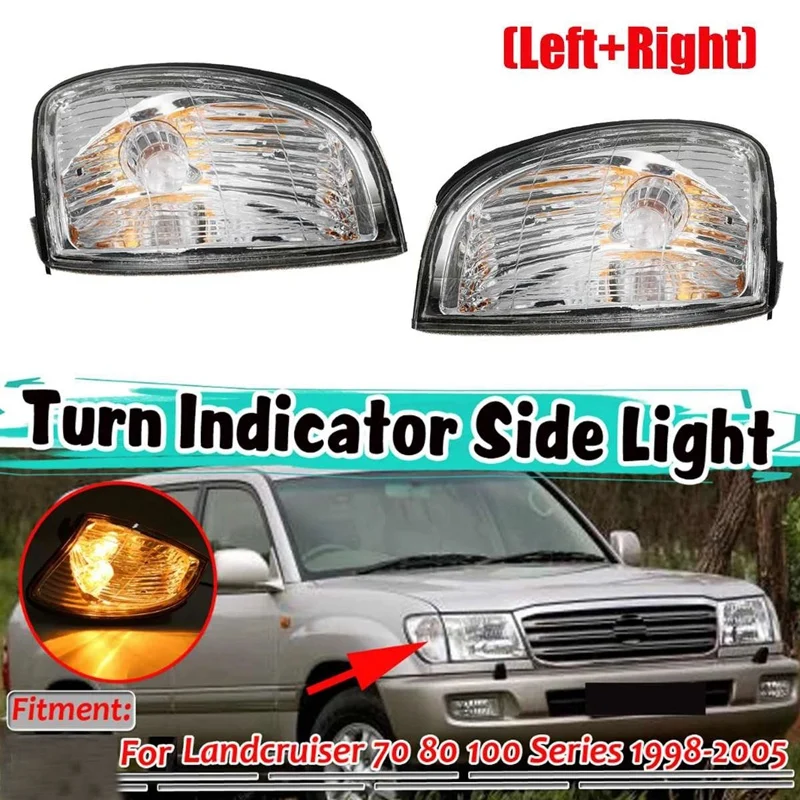 Corner Turn Light Signal Lamp Led Side Marker Indicator Blinker For Toyota Land Cruiser 70 80 100 Series 1998-2005
Corner Turn Light Signal Lamp Led Side Marker Indicator Blinker For Toyota Land Cruiser 70 80 100 Series 1998-2005