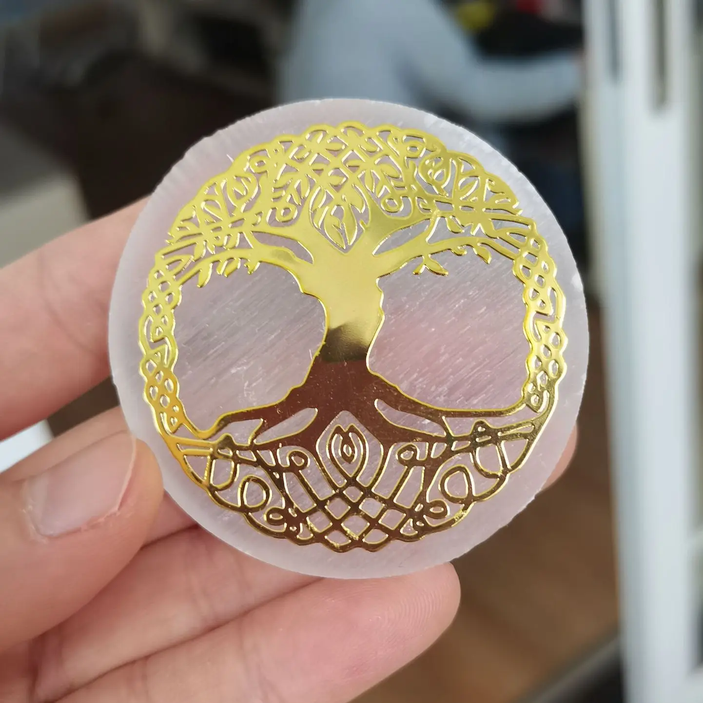 5cm Selenite Charging Plate Natural White Selenite Slabs Round Selenite Coasters Selenite Tree of Life disk
5cm Selenite Charging Plate Natural White Selenite Slabs Round Selenite Coasters Selenite Tree of Life disk