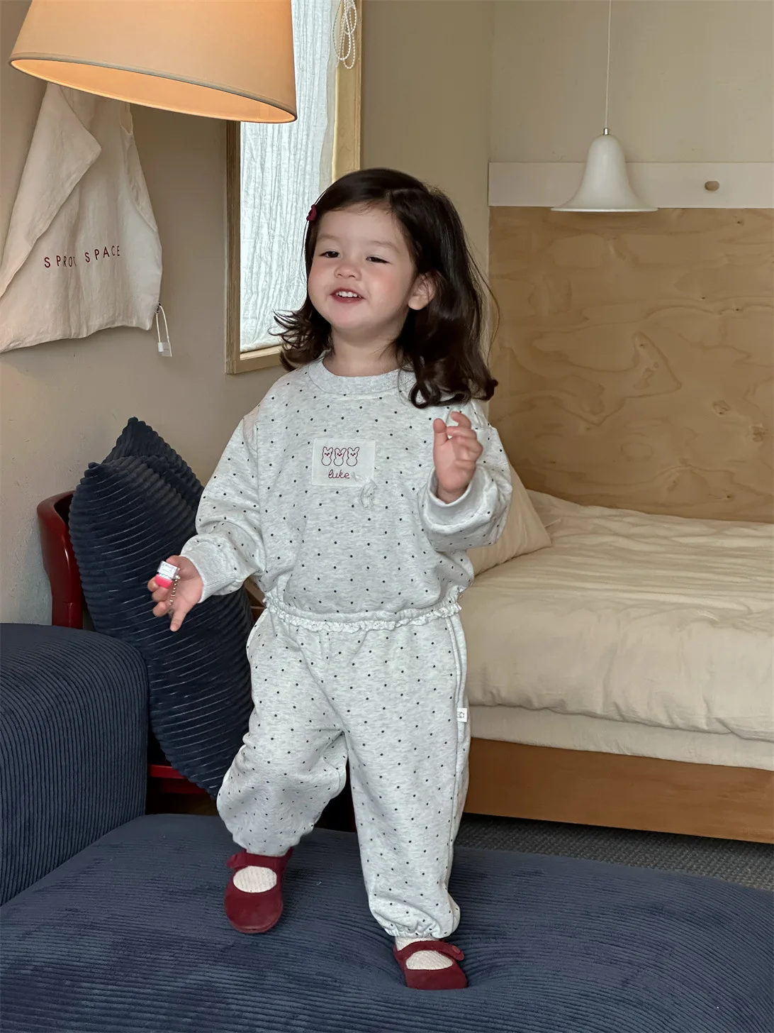 2025 Autumn New Baby Girl Long Sleeve Casual Clothes Set Toddler Dot Sweatshirt + Pants 2pcs Suit Cotton Toddler Girl Outfits 11 Sc92dc15d7a724e6bba9c62bf4c36be42q