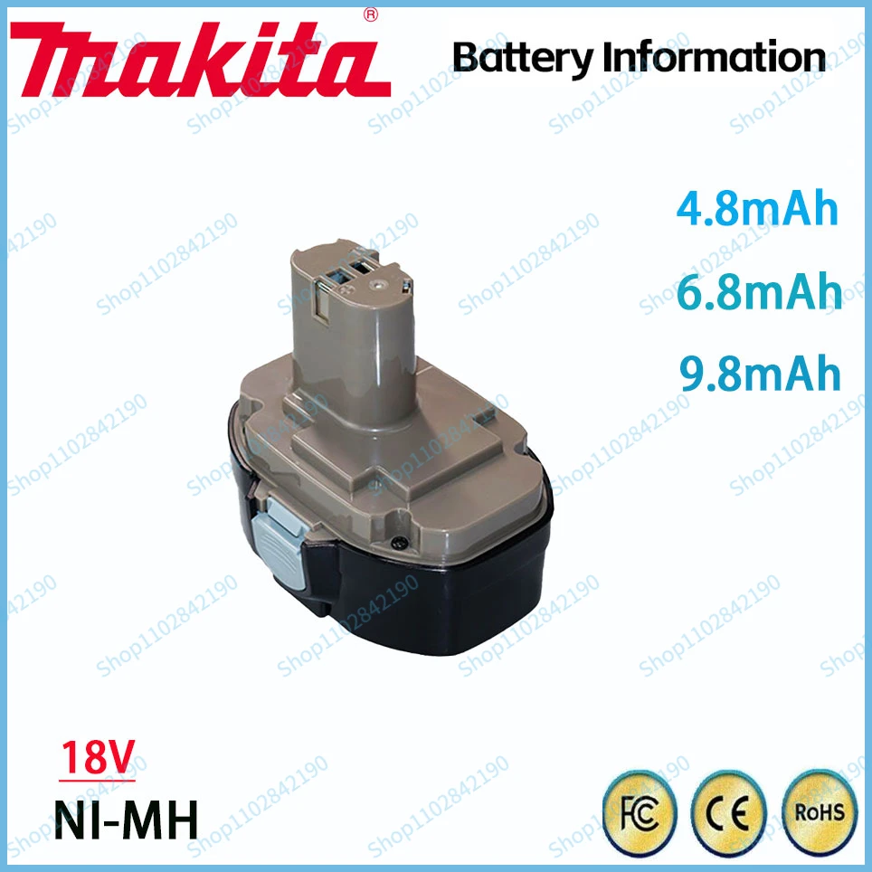 Makita 18V Battery 18V 6.8Ah 9800MAH 4800MAH Ni-MH Battery Replace PA18 1822 1823 1833 1834 1835 1835F 192828-1 192829-9
Makita 18V Battery 18V 6.8Ah 9800MAH 4800MAH Ni-MH Battery Replace PA18 1822 1823 1833 1834 1835 1835F 192828-1 192829-9