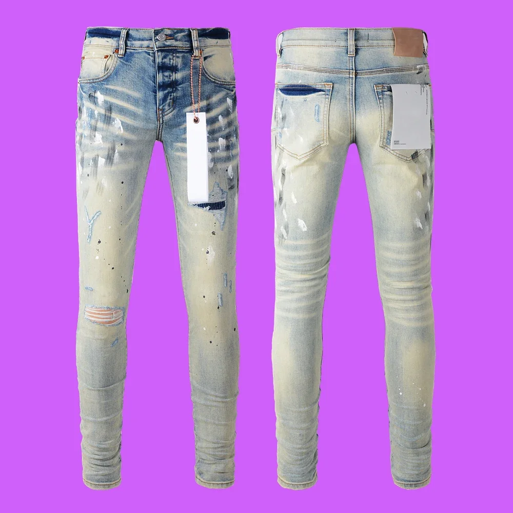 2024 Purple roca Man jeans brand high street blue ripped fashion high quality repair low rise skinny denim trousers pants
2024 Purple roca Man jeans brand high street blue ripped fashion high quality repair low rise skinny denim trousers pants
