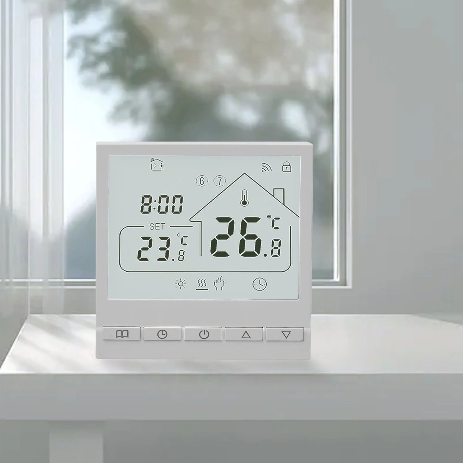 1PCS 3-25A For Tuya Smart Home WIFI/NO-WIFI Programmable Floor Thermostat Control Includes Button Battery 86x86x37mm White
1PCS 3-25A For Tuya Smart Home WIFI/NO-WIFI Programmable Floor Thermostat Control Includes Button Battery 86x86x37mm White