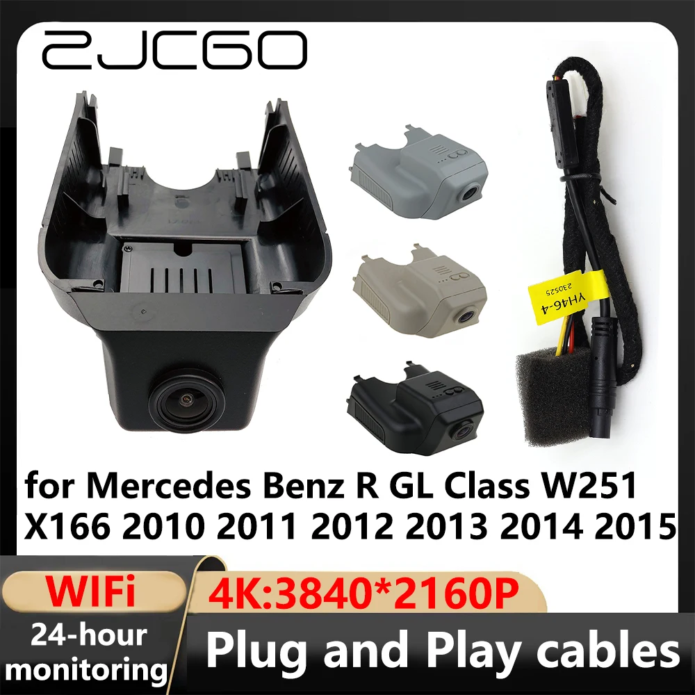 

ZJCGO 4K Wifi 3840*2160 Car DVR Dash Cam Camera Recorder for Mercedes Benz R GL Class W251 X166 2010 2011 2012 2013 2014 2015