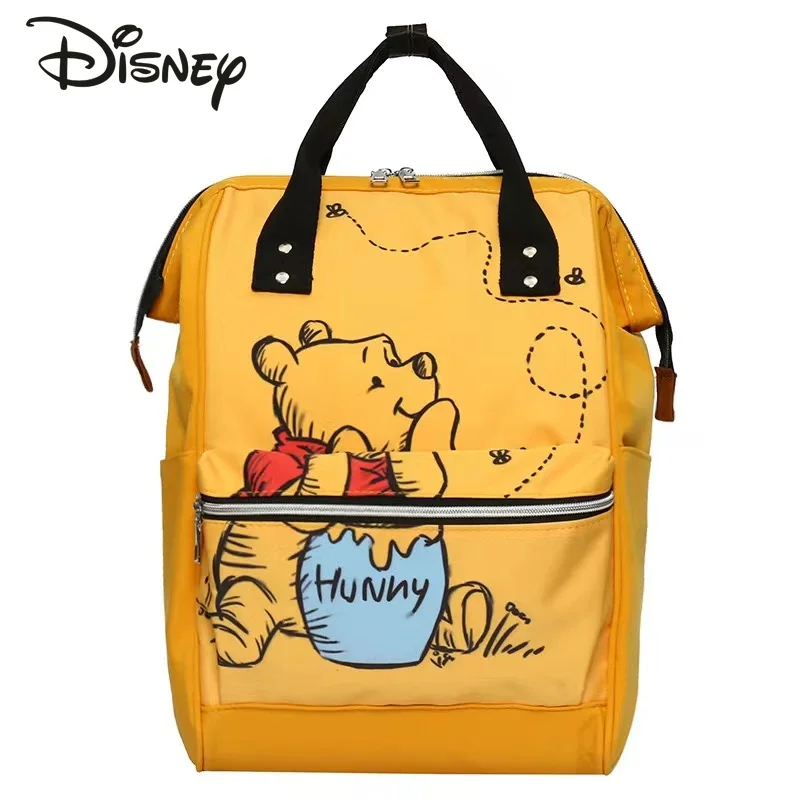 

Disney Pooh Bear New Diaper Bag Backpack Cartoon Fashion Baby Bag Luxury Brand Baby Diaper Bag Large Capacity Backpack